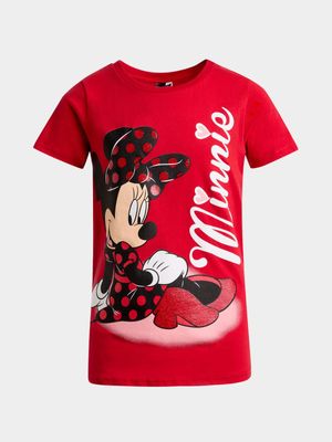 Jet Younger Girls Red Minnie Mouse T-Shirt