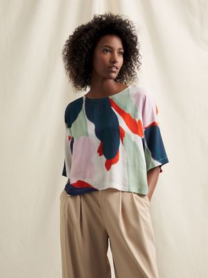 Women's Canvas Oversized Woven Tee