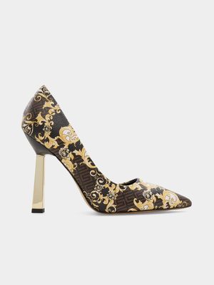 Women's ALDO Black & Gold Heels