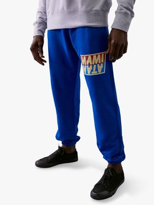 Men's Mami Wata Blue Word Marque Sweatpants