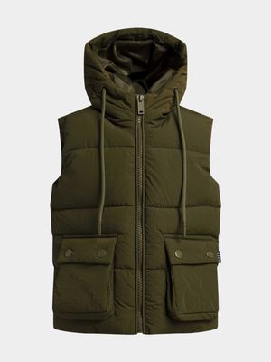 Younger Boys Sleeveless Puffer Jacket