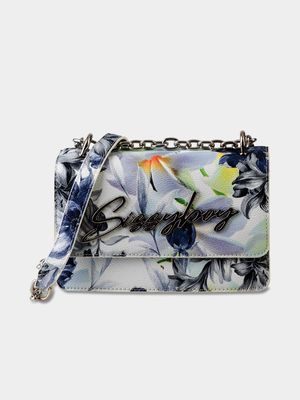 Women's Sissy Boy Blue Floral Crossbody Bag