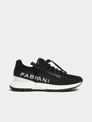 Fabiani Men's Black Neoprene Logo Runner