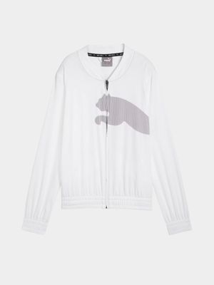 Womens Puma Train All Day White Woven Jacket