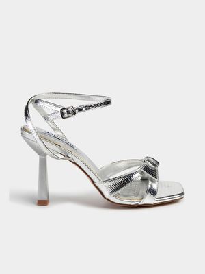 Women's Madison Silver Ida Cross Over Hourglass Heels