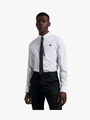 Fabiani Men's Plain White Oxford Shirt