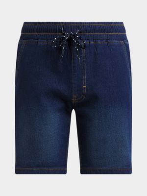 Older Boy's Dark Wash Pull-On Denim Shorts