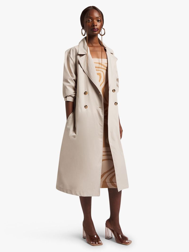 Women s Stone Taslon Trenchcoat Bash