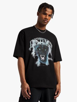 Men's Black Instinct Panther Graphic Top