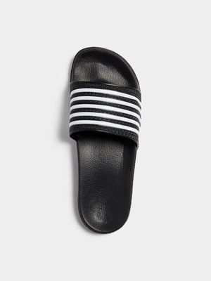 Jet Men's Black/White Pool Slides