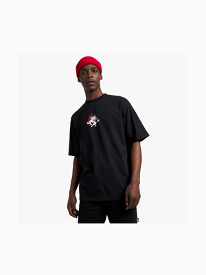 Men's Black On Fire Graphic Top