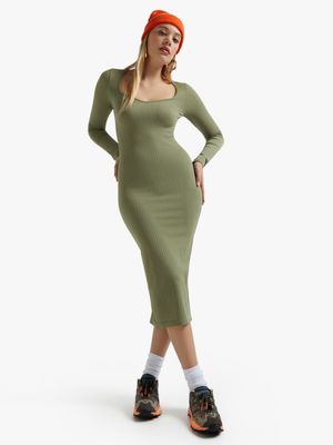 Women's Fatigue Midi Seamless Dress