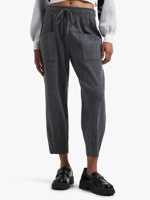 Women's Charcoal Melton Joggers