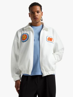 Men's Milk Melton Bomber Jacket