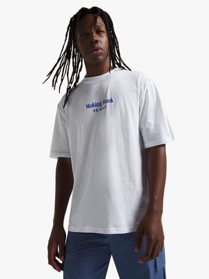 Men's White Making Bank Graphic Top