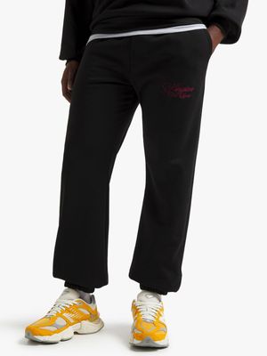 Men's Black Co-Ord Graphic Jogger