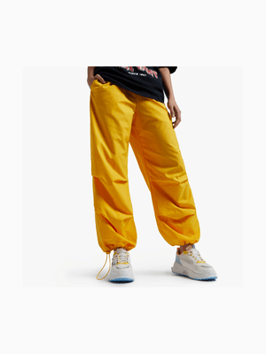 Women's Orange Darted Pants