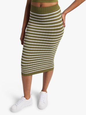 Women's Fatigue Stripe Seamless Skirt