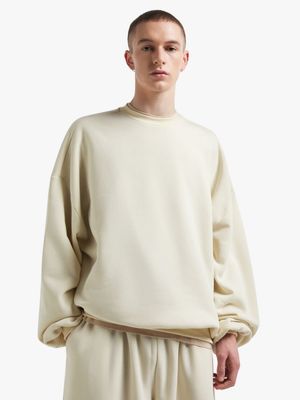 Men's Ecru Baggy Sweat Top