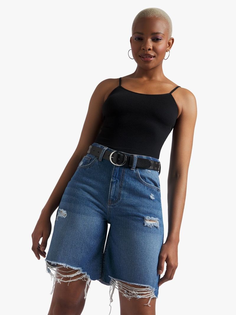 Womens blue jean bermuda shorts hotsell