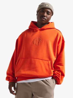 Men's Orange Supply Graphic Print Hoodie