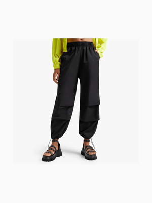 Women's Black Darted Pant