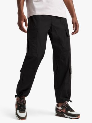 Men's Black Cargo Jogger Pants