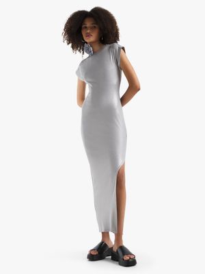 Women's Silver Bodycon Maxi Dress