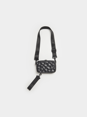 Men's Black Strap Pouch Bag