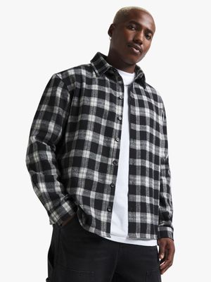 Men's Black & Grey Vintage Check Shirt