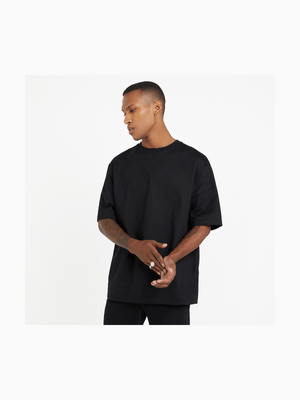 Men's Black Boxy Fit Essential T-Shirt