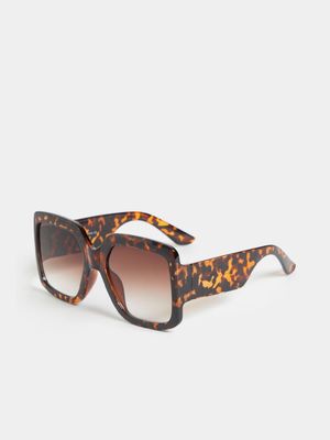 Women's Tortoiseshell Square Sunglasses