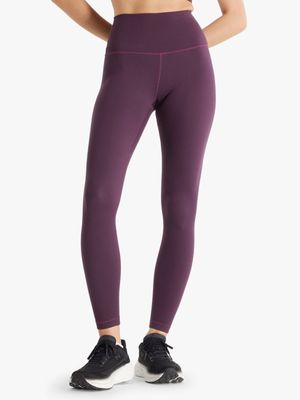 Womens New Balance Ribbed Purple Leggings