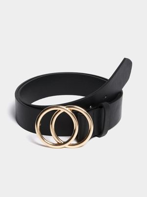 Jet Women's Gold Double O Buckle Belt