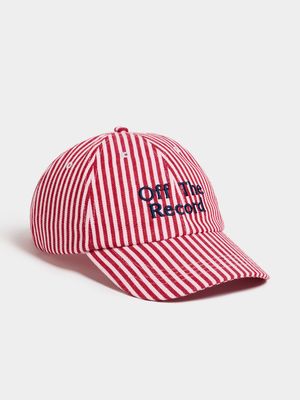 Women's Red Off The Record Peak Cap