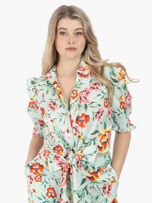 Women's Guess Multicolor Adele Bow Blouse