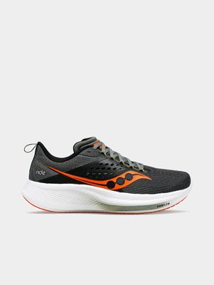 Mens Saucony Ride 17 Grey/Orange Running Shoes