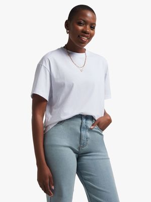 Women's White Basic T-Shirt