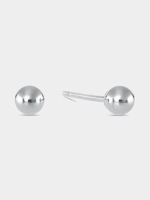 Sterling Silver Kid's Full Ball Stud Earrings