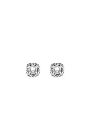 Sterling Silver Cubic Zirconia Women's April Birthstone Stud Earrings