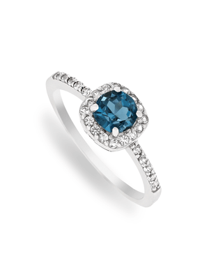 Sterling Silver Cubic Zirconia Women's December Birthstone Ring