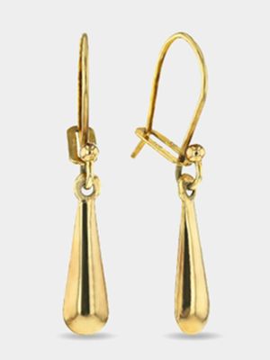 Yellow Gold Petite Teardrop Earrings