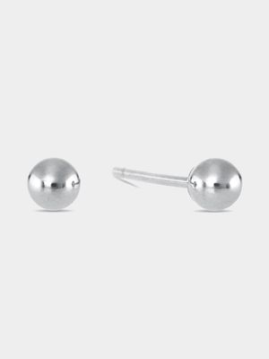 Sterling Silver Kid's Full Ball Stud Earrings