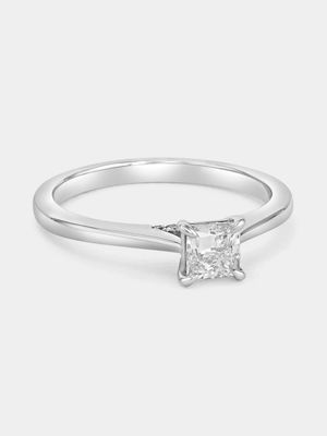 White Gold 0.5ct Lab Grown Diamond Solitaire Princess Ring