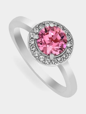 Sterling Silver Crystal Women's January Birthstone Ring