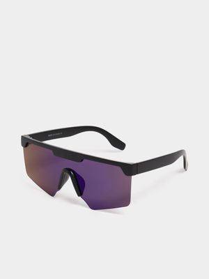 Jet Older Boys Blue Sport Revo Shield Sunglasses