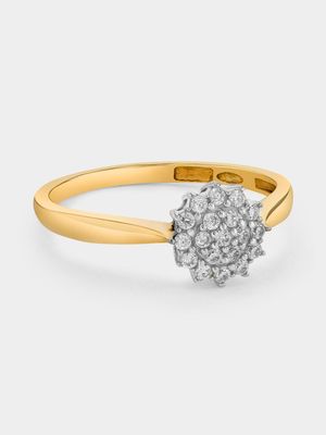 Yellow Gold Lab Grown Diamond Mini Cluster Ring