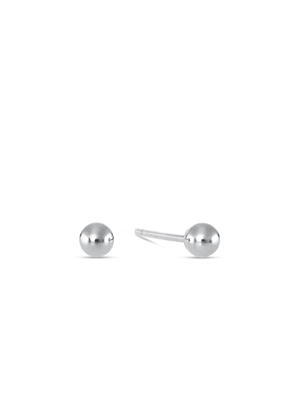 Miss Swiss Sterling Silver Full Ball Stud Earrings