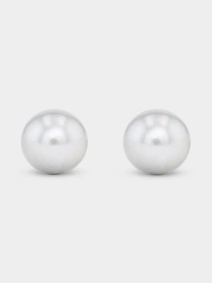 Sterling Silver Grey Freshwater Pearl Stud Earrings