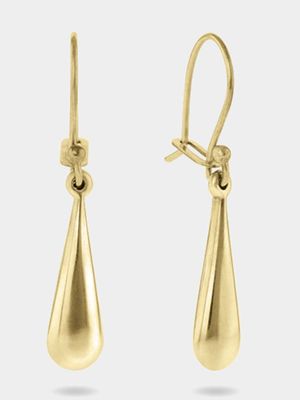 Yellow Gold,  Classic Tear Drop Earrings